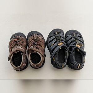 Keen Kids Sandals in Brown and Blue, Size 8 & 9